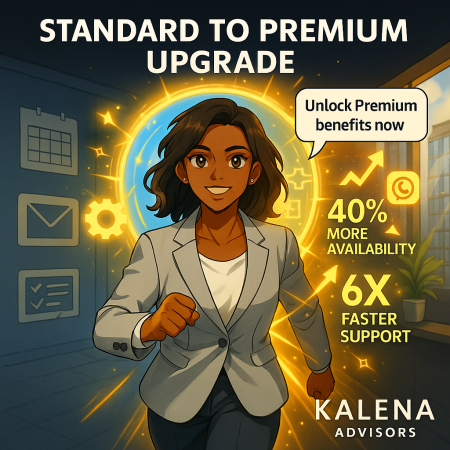 Standard to Premium coaching upgrade - enhanced scheduling and support transformation from Kalena Advisors
