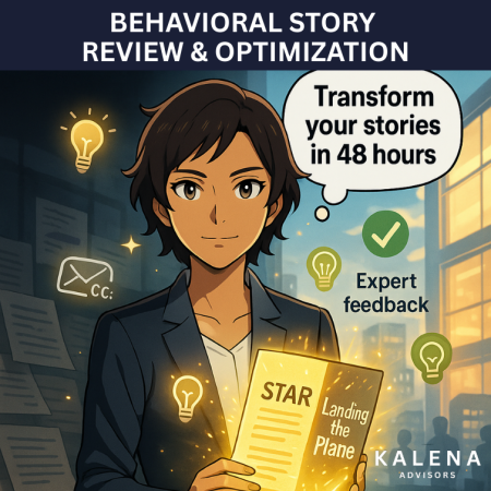 Behavioral story review and optimization service - Landing the Plane methodology transformation from Kalena Advisors